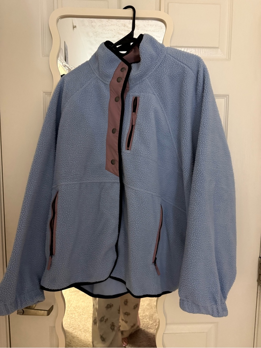 American Eagle Outfitters Light Blue Sherpa Jacket